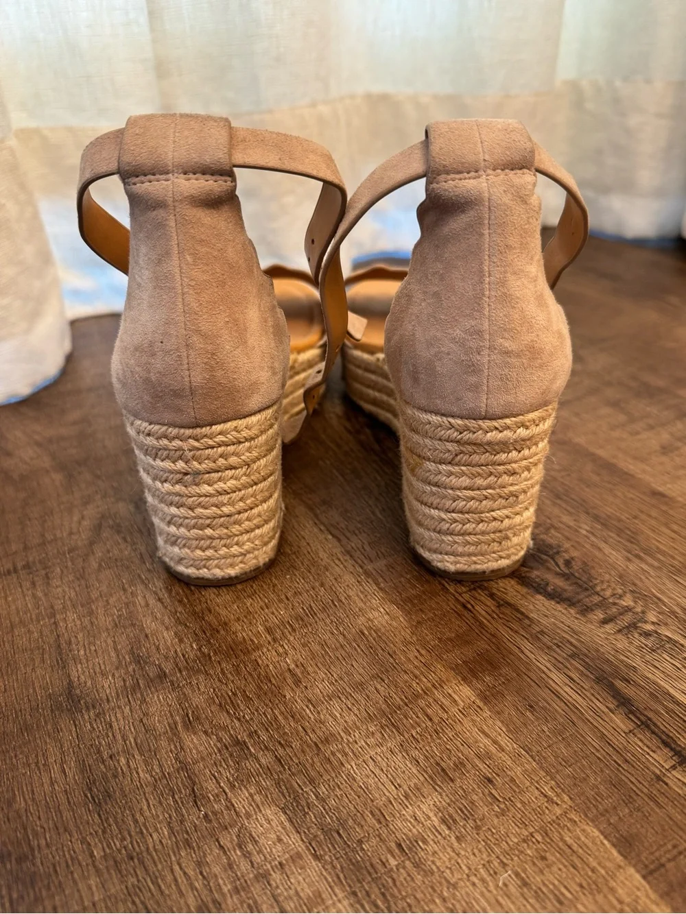 J. Crew Scalloped Ankle-Tie Wedge Sandals